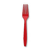 forchetta posate tavola in plastica balloonstore online rossa