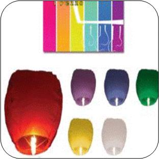 10 Lanterne Cinesi Volanti Biodegradabili - Palloni Aerostatici Per Feste E Celebrazioni, Assortiti - Foto 2