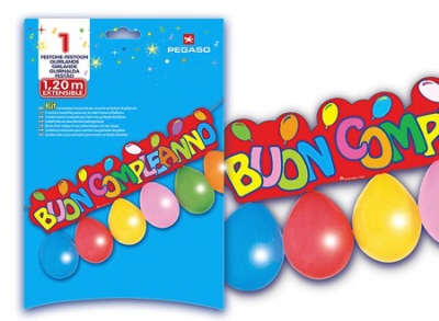 HTN - Buon Compleanno Blu Pallon Blu Banner Decorazione Della Festa Di